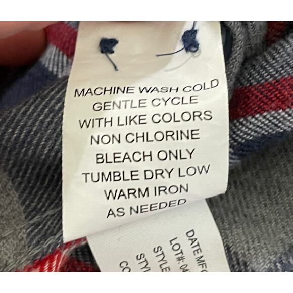 Johnnie-O Rudy Hangin' Out Button Down Flannel Shirt Charcoal Plaid Mens XL - Picture 14 of 14